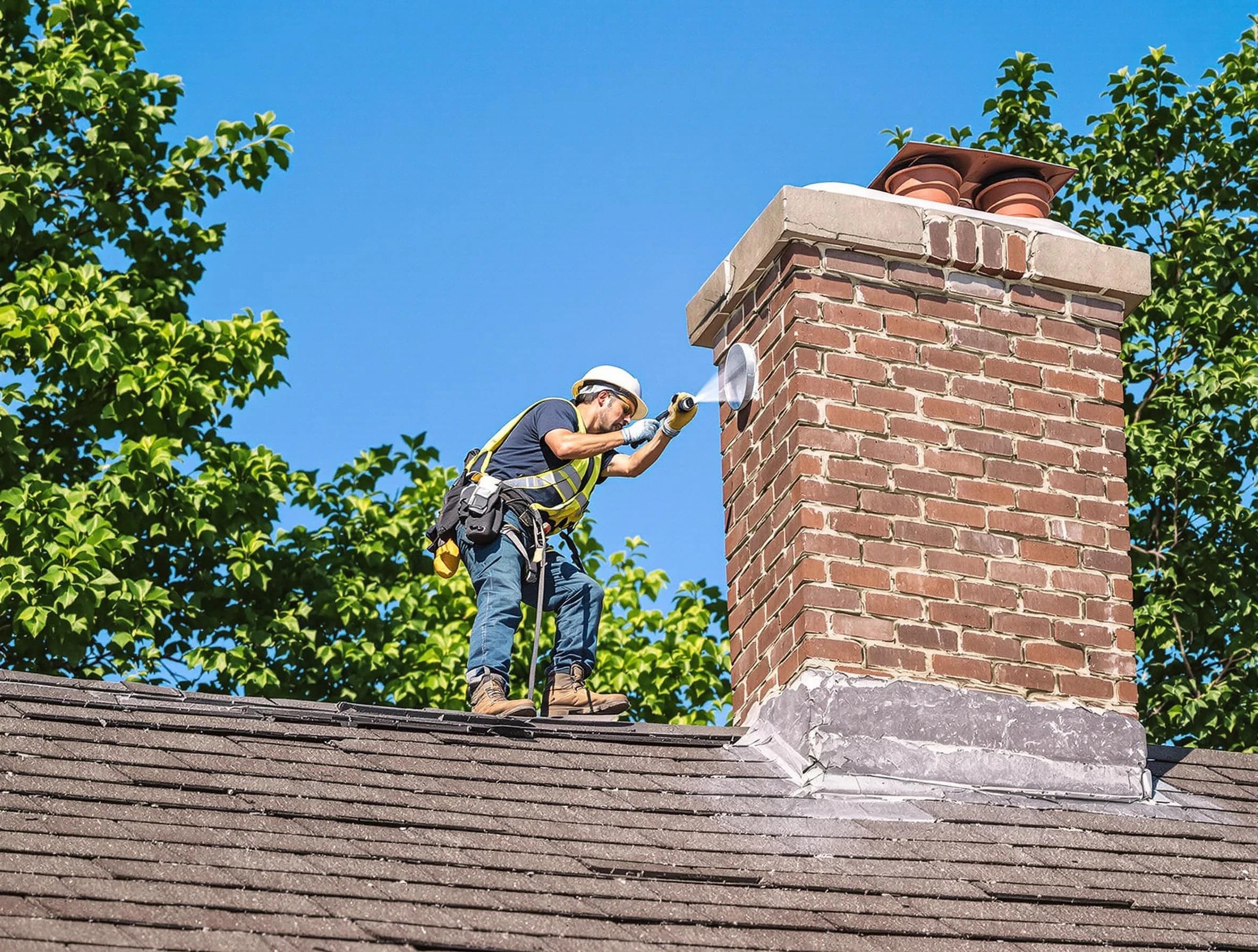 The Village Chimney Sweep performing an inspection with advanced tools in The Village, OK