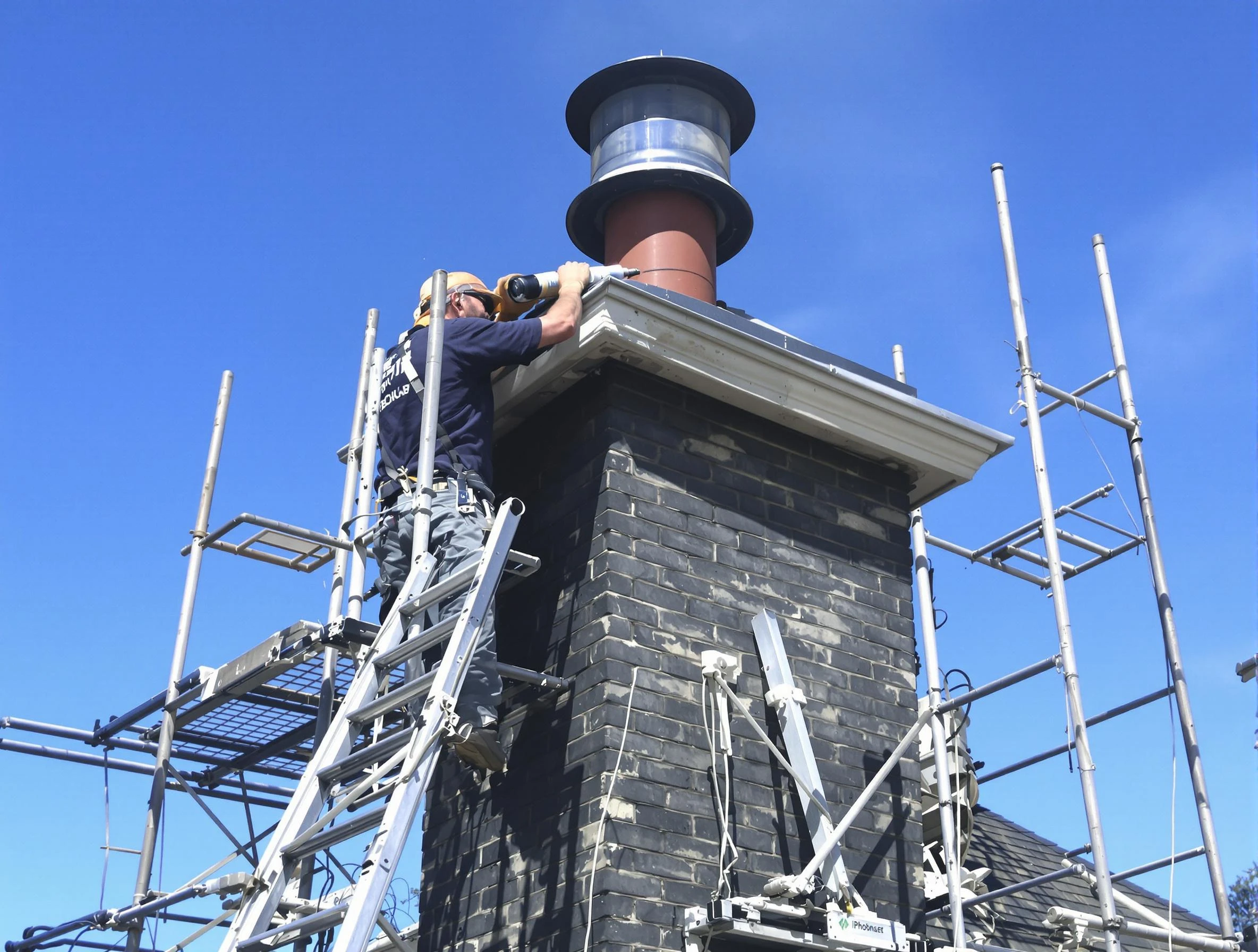 Sturdy chimney crown finished by The Village Chimney Sweep in The Village, OK